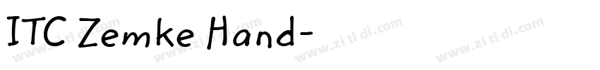 ITC Zemke Hand字体转换